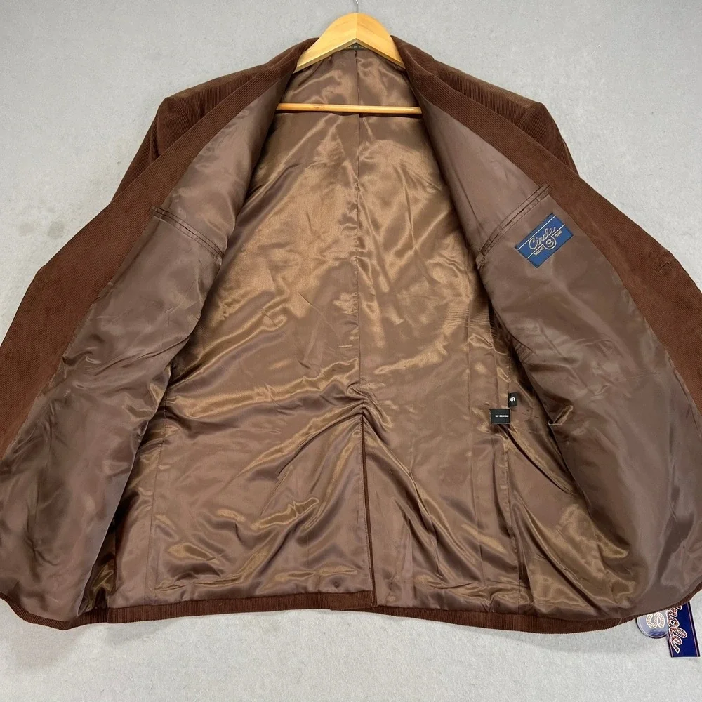 NEW Circle S Lubbock Mens Brown‎ Corduroy Western Blazer Sport Coat 54R Cowboy